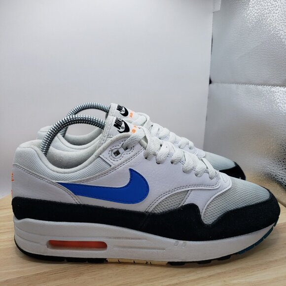 Nike Shoes - Nike Air Shoes Womens Size 8.5 Air Max 1 Photo Blue Total Orange AH8145-112 Men7